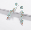 Mint Daisy Drop Earrings