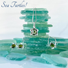 Sea Turtle Earrings - Silver
