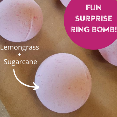 Ring Bath Bomb in Lemongrass Sugarcane